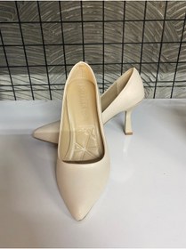 Resim Lansman Krem abiye topuklu 