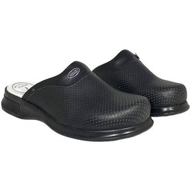 Resim 7 Noktalı Ortopedik Unisex Doktor-Aşçı Sabo Terlik Siyah 