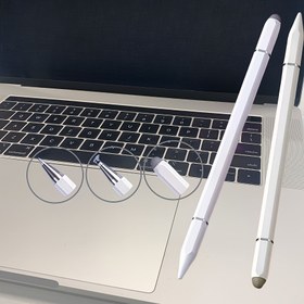 Resim 1 adet, Üçü Bir Arada Dokunmatik Ekran Kalemi, for Samsung/Apple/Android/Telefon/Tablet Kapasitif Kalemi için Uygun, Dokunmatik Ekran Kalemi, Üç Fonksiyonlu Kapasitif Kalemi, Yazabilir, Boyabilir, Oyunlar Oynayabilir, Çoğu Mobil Telefon ve Tablet ile Uyumlu 