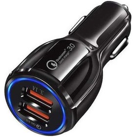 Resim Createtech Usb Şarj Şarj Qc3.0 Noktalı Hızlı Cihazı Çift Bağlantı Arada Araç 6.0a 5v 2 1'i Dd 