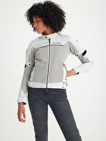 Resim Scudo Paris Gri Yazlık Fileli Kadın Motosiklet Ceketi 