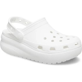 Resim Crocs Kız Çocuk Günlük Kullanım İçin Beyaz Silikon/Plastik Classic Crocs Cutie Clog Terlik 207708-100 