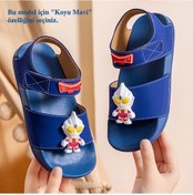 Resim Snapbuy Yazlık Çocuk Sandaleti-kız/erkek, Kaymaz Eva Taban Koyu Mavi 