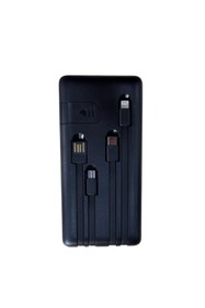 Resim Ktools Boost Trio 10.000 mAh Dahili Kablolu Powerbank Siyah (Type-C & Lightning) 