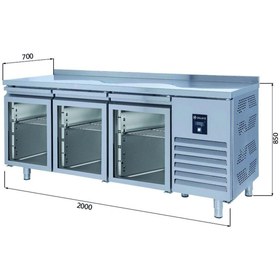 Resim Galleyz Tezgah Tip Buzdolabı - 3 Cam Kapılı - 200x70x85 Cm 