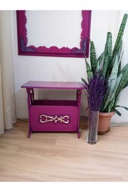 Resim ASLI 3D Desenli Flört Rengi Gazetelik Sehpa 