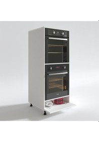 Resim Kenzlife fırın dolabı halime byz 145*60*56 mutfak kapaklı ayaklı 