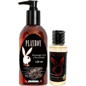 Resim Playboy Aromaterapi Çikolata Massage Oil 120 ml + Çilek Aromalı Massage Vücut Masaj Yağı 50 ml 