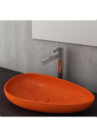 Resim Bocchi Etna Çanak Lavabo 58 CM Parlak Turuncu 1114-012-0125 