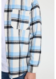 Resim Tudors Erkek Regular Fit Klasik Kesim Çift Cepli Kışlık Oduncu Kareli Gömlek-39325 Çok Renkli 