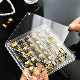 Resim Kapaklı Akrilik Kabuklu Sergi Kutusu - Takı, Boncuk & El İşleri için 36 Bölmeli Şeffaf Düzenleyici - Manyetik Kapatma, Çok Amaçlı Depolama Çözümü, Mücevher Kutuları 
