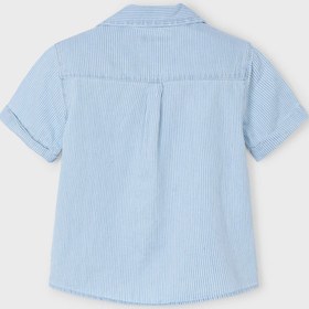 Resim Mayoral 3116 Erkek Çocuk Çizgili Cepli Denim Gömlek - 9 Yaş 