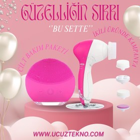 Resim 5 Başlıklı Yüz Temizleme Masaj Ve Peeling Fırça Seti & Forever Şarjlı Titreşimli Cilt Temizleme Cihazı 