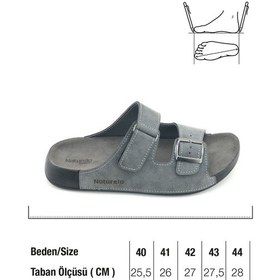Resim Gezer Naturela Comfort Erkek Yazlık Rahat Taban Suni Deri Tek Cırt Cırtlı Tek Tokalı Ayarlanabilir G Füme 