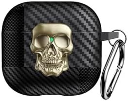 Resim Apple AirPods 4 Kılıf Güvenli Kilitli Kuru Kafa Karbon Gold, 87007126 