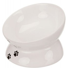 Resim Trixie Kedi Mama ve Su Kabı Yükseltilmiş Ergonomik Seramik 0,15 lt / 13 cm Beyaz 