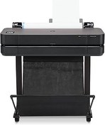 Resim HP DesignJet T630 büyük format yazıcı, 24 inç, A1'e kadar, mobil baskı, Wi-Fi, Gigabit Ethernet, Hi-Speed USB 2.0, 1 yıl garanti (5HB09A), siyah 