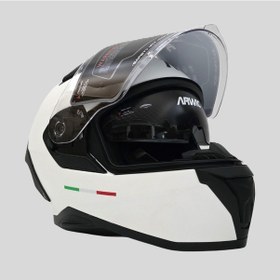 Resim Arwic Mat Kapalı Full Face Motosiklet Kaskı Ar939 Beyaz 