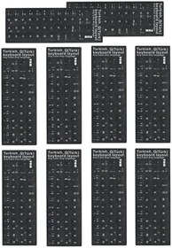 Resim MN6 MTRQ Türkçe Q Klavye Sticker/5 Adet/Silinmez-Laptop Pc Uymlu Türkçe Q Sticker 