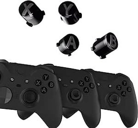 Resim eXtremeRate Xbox Elite Controller Series 2 için ABXY Düğmeleri, Elite Serie 1 Yedek Parçaları, Xbox Series X/S için Üç Tonlu Aksiyon Düğmeleri, Xbox One S/X Denetleyicisi için-Siyah ve Şeffaf ve 