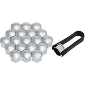 Resim Vkemall 21mm Jant Kapakları Seti - Abs Plastik, Renk Seçenekli, Tüm 21mm Standart Jantlar İçin Uyumlu 
