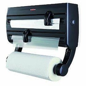 Resim Leifheit LFH25777 Parat F2 Duvara Monte Siyah Rulo Streç ve Havlu Tutucu 