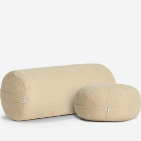 Resim Ekru Bolster & Meditasyon Minderi 