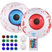 Resim Tenfowee 24 Inç Şişme Led Göz Işıkları: 16 Renk, 4 Mod, Uzaktan Kumandalı Parti Ve Bahçe Dekoru Diğer 