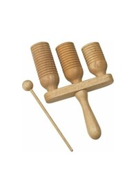 Resim Cox G5-3 Ahşap Agogo 3'lü Üç Tonlu Ahşap Ritim Bloğu Orff Eğitimi İçin 