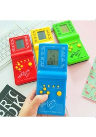 Resim Tetris Oyunu Nostaljik Dijital El Atarisi Oyuncak 1 Adet Piller Ürüne Dahil Mavi Renk 