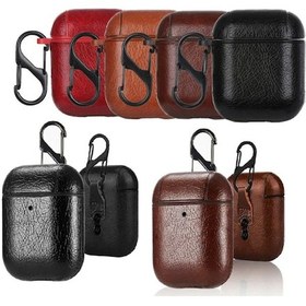 Resim Ally Leather Case Apple Uyumlu AirPods 1-2 Pu Deri Koruma Kilifi 300646472 - Renk / Kirmizi 
