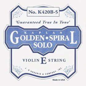 Resim D'Addario K420B5 Kaplan Golden Spiral Solo E-(Mİ) Heavy Keman Tek Teli 