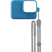 Resim GoPro Bileklik + Boyunluk (Mavi) Sleeve + Lanyard 