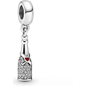 Resim Nur Silver Şarap Şişesi Gümüş Sallantılı Charm Nur-ch00011 Çok Renkli 