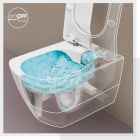 Resim Creavit Elegant Rim-Off Kanalsız Asma Klozet + Elegant Yavaş Kapanan Kapak Set 