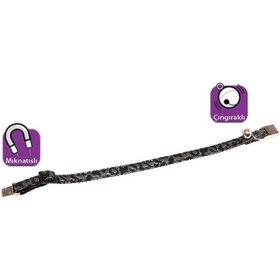 Resim Karlie Manyetik Kedi Tasma 30CM Siyah-Gümüş 