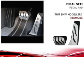 Resim BMW E90 pedal seti takımı geçmeli otomotik 2 parça 