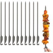 Resim Youtek 25cm Saf Titanyum Şiş - 10'lu Paket, Yemek Kaymasını Önler, Mükemmel Izgara Deneyimi Çok Renkli 