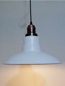 Resim Riolight Retro Beyaz Içi Beyaz Tekli Metal Sarkıt Çap: 30Cm (538287862) 