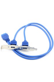 Resim 19 Pin Usb 3.0 Arka Panel Genişleme Braketi 2 Port Usb Çoklayıcı 