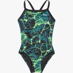 Resim Durafast Elite® Girl's Diamondfit Swimsuit | Synapse 310 Green - 22 