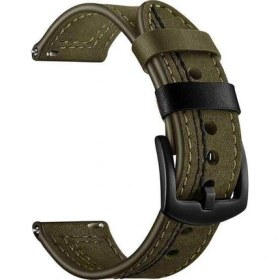 Resim Apsuwa Amazfit Bip Uyumlu Kordon Lüx Nubuk Deri Saat Kordonu 20/K19-YEŞIL 