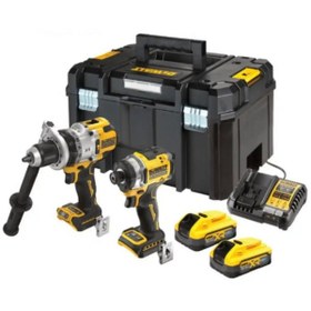 Resim Dewalt DCK2200H2T 18V XR 5.0AH Powerstack Kömürsüz Akülü Matkap + Darbeli Vidalama Seti İkili Kit 