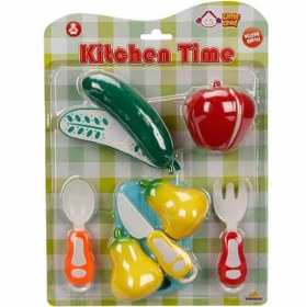 Resim Sunman Oyuncak Little Chef Kesme Tahtalı Sebze ve Meyve Seti 10 Parça 