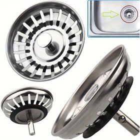 Resim 1 paslanmaz çelik mutfak lavabo filtre tıpası - dayanıklı, cilasız, saç toplayıcı ve atık tıpası, Drenaj Yakalayıcıları & Süzgeçler, Karavan ve aksesuarlar, ev kullanımı için mükemmel 