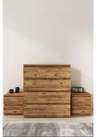 Resim Umut Atlantik Çam Komodin Ve Şifonyer Takım 
