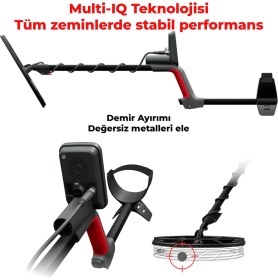 Resim Minelab Vanquısh 460 Izmit Dedektör Metal Altın Define Arama Dedektörü Multi-Iq Su Geçirmez 