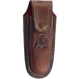 Resim Kurt Figürlü Hakiki Deri Çakı Kılıfı No3, 13 x 4 cm Kemerlikli 