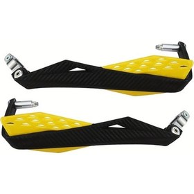 Resim Tongdashop Sarı 2 Adet Evrensel 7/8'' 22mm Karbon Motosiklet El Koruyucu 