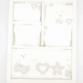 Resim Bebek Star Unisex Ayı Desenli Krem 10'lu Hastane Çıkışı Seti 